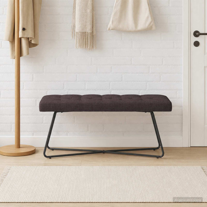 Bancă cu butoane capitonate Maro închis 110 x 40 x 46 cm - WALTI WALTI