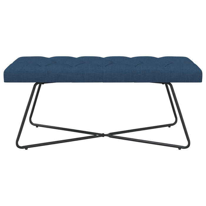 Bancă cu butoane capitonate albastru 110 x 40 x 46 cm Țesătură WALTI