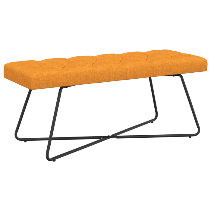 Bancă cu butoane capitonate Galben Întunecat 110 x 40 x 46 cm WALTI