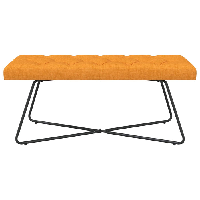 Bancă cu butoane capitonate Galben Întunecat 110 x 40 x 46 cm WALTI