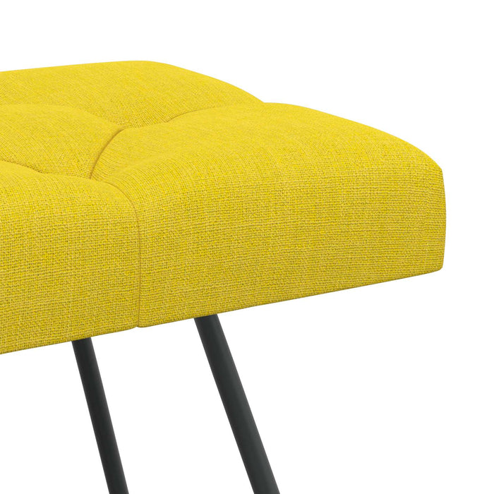 Bancă cu butoane capitonate Galben Deschis 110 x 40 x 46 cm WALTI