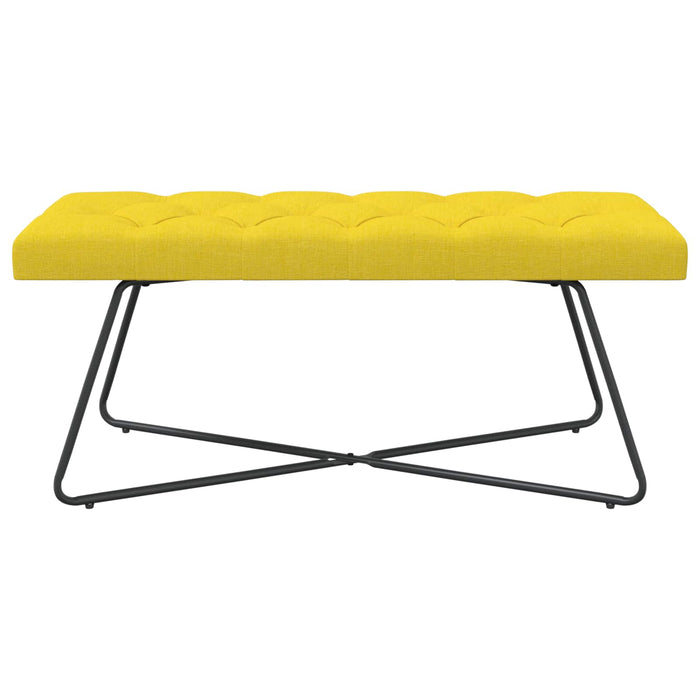Bancă cu butoane capitonate Galben Deschis 110 x 40 x 46 cm WALTI