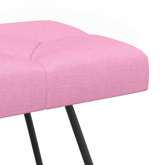 Bancă cu butoane capitonate Roz 110 x 40 x 46 cm Țesătură WALTI