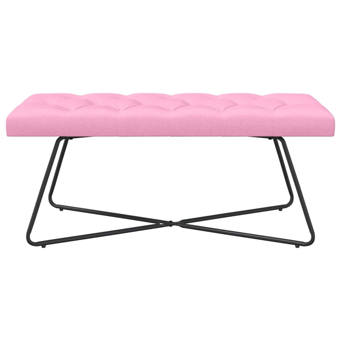Bancă cu butoane capitonate Roz 110 x 40 x 46 cm Țesătură WALTI