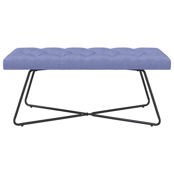 Bancă cu butoane capitonate Albastru Jeans 110 x 40 x 46 cm WALTI