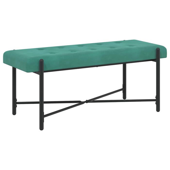 Bancă cu butoane și perne Turcoaz 110 x 40 x 46 cm Catifea WALTI