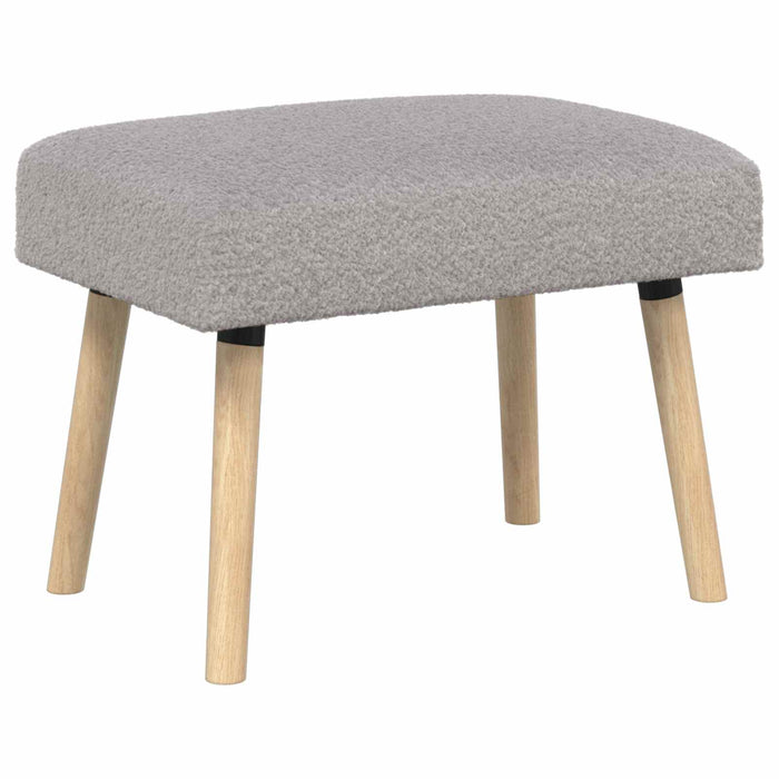 bancă Simplu Gri deschis 60 x 40 x 45 cm Bouclé WALTI