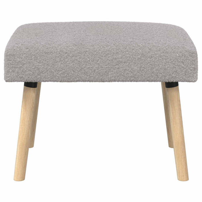 bancă Simplu Gri deschis 60 x 40 x 45 cm Bouclé WALTI