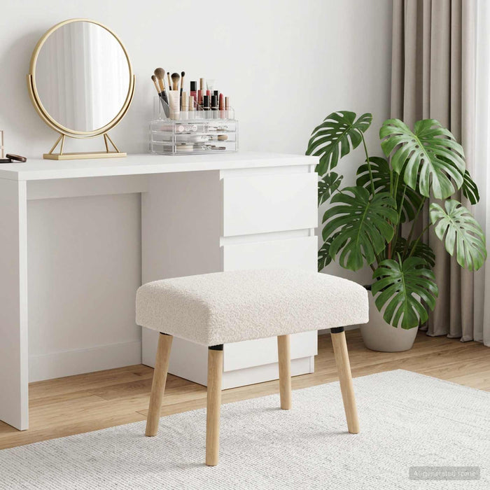bancă Simplu Crem 60 x 40 x 45 cm Bouclé - WALTI WALTI