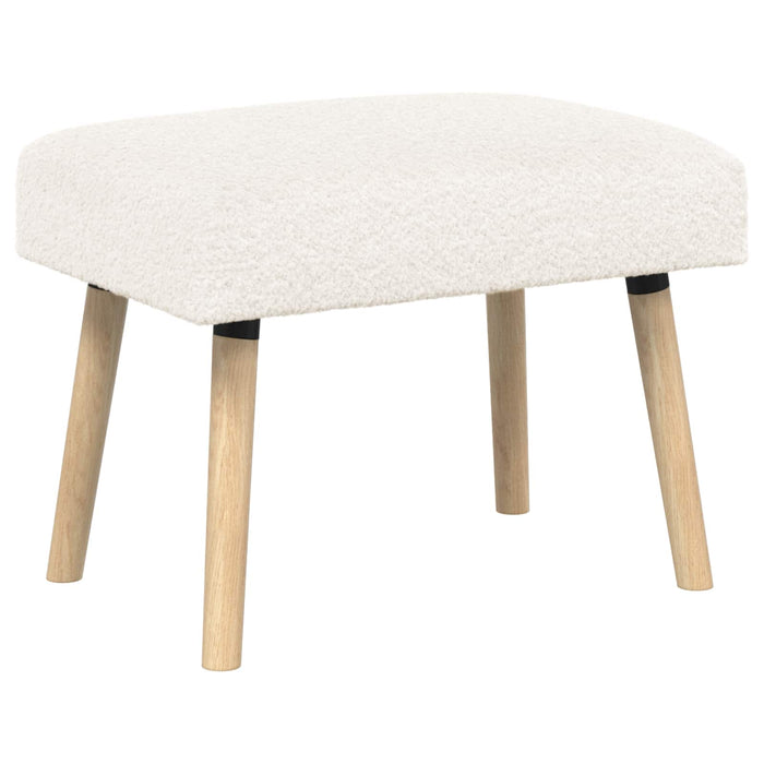 bancă Simplu Crem 60 x 40 x 45 cm Bouclé WALTI