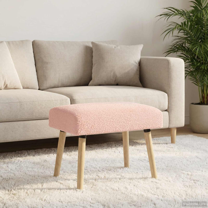 bancă Simplu Roz 60 x 40 x 45 cm Bouclé WALTI