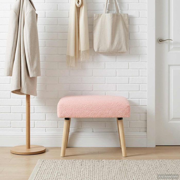 bancă Simplu Roz 60 x 40 x 45 cm Bouclé WALTI