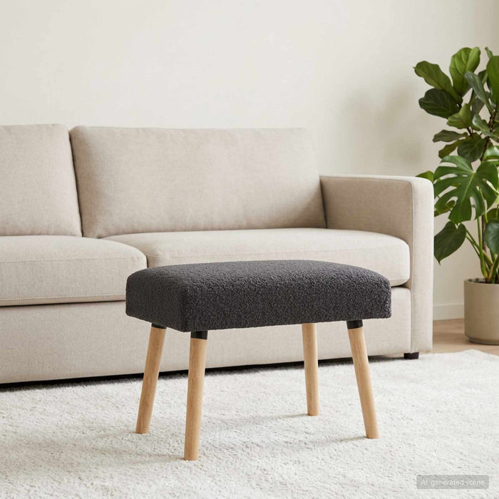 bancă Simplu Gri închis 60 x 40 x 45 cm Bouclé - WALTI WALTI