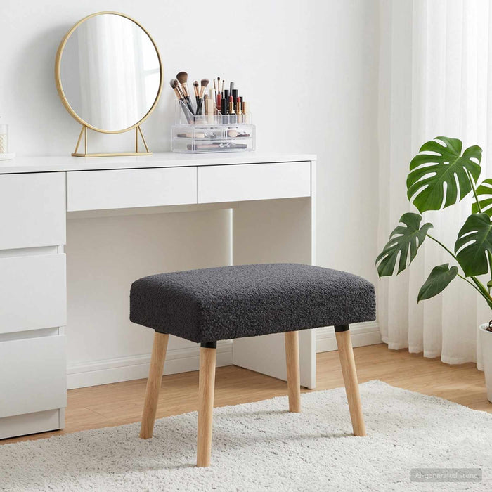 bancă Simplu Gri închis 60 x 40 x 45 cm Bouclé - WALTI WALTI