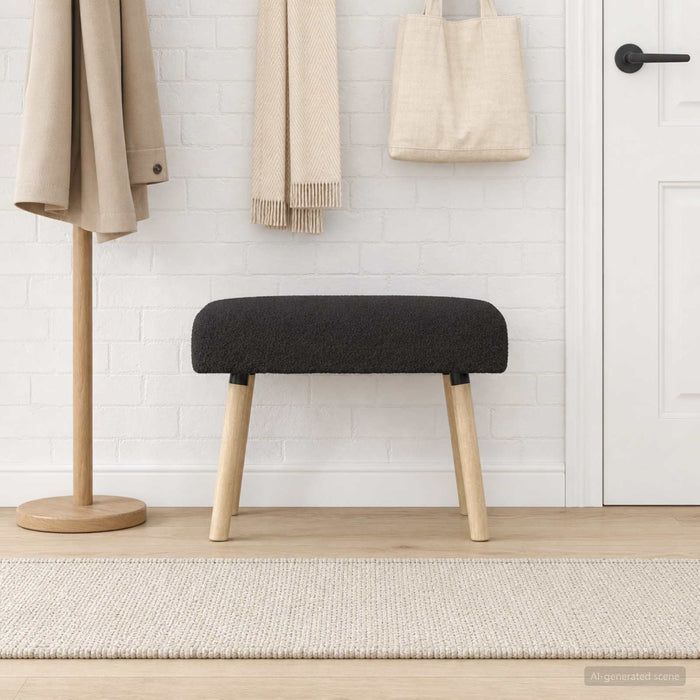 bancă Simplu Negru 60 x 40 x 45 cm Bouclé - WALTI WALTI