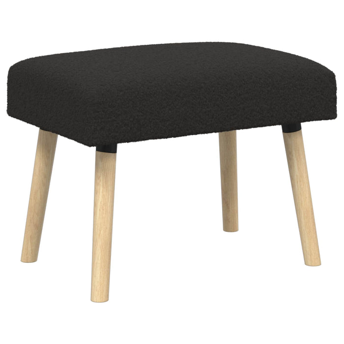 bancă Simplu Negru 60 x 40 x 45 cm Bouclé WALTI
