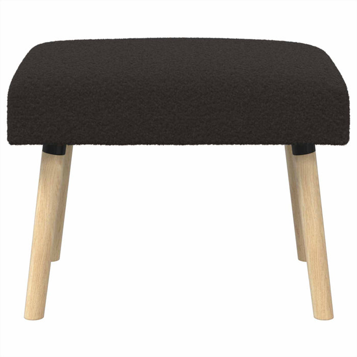 bancă Simplu Negru 60 x 40 x 45 cm Bouclé WALTI