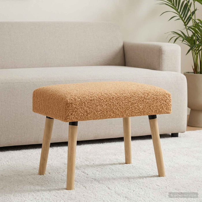 bancă Simplu Bej 60 x 40 x 45 cm Bouclé - WALTI WALTI
