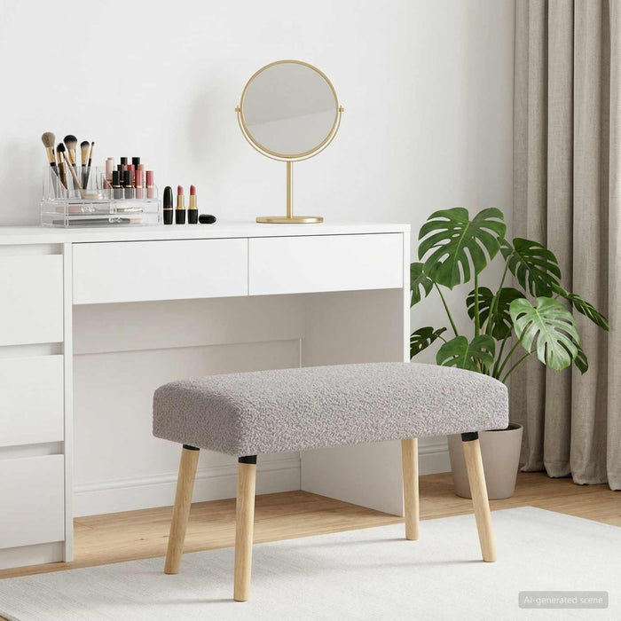 bancă Simplu Gri deschis 80 x 40 x 46 cm Bouclé - WALTI WALTI