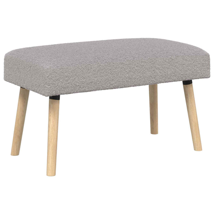 bancă Simplu Gri deschis 80 x 40 x 46 cm Bouclé WALTI