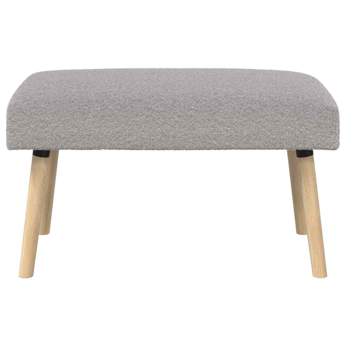 bancă Simplu Gri deschis 80 x 40 x 46 cm Bouclé WALTI