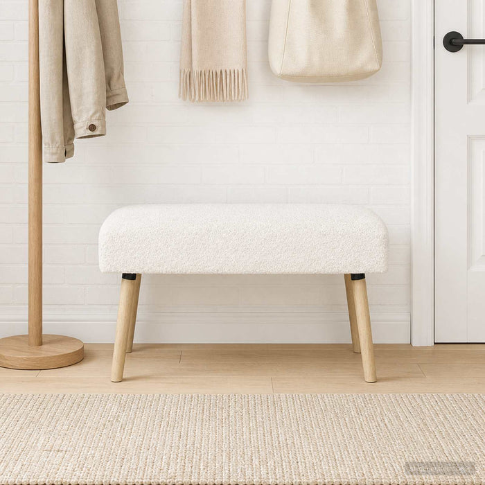 bancă Simplu Crem 80 x 40 x 46 cm Bouclé - WALTI WALTI