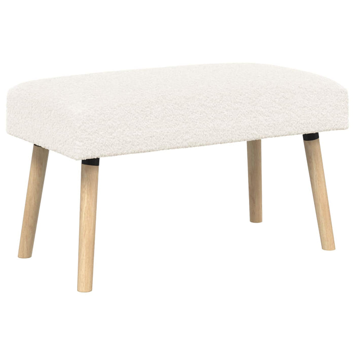 bancă Simplu Crem 80 x 40 x 46 cm Bouclé WALTI