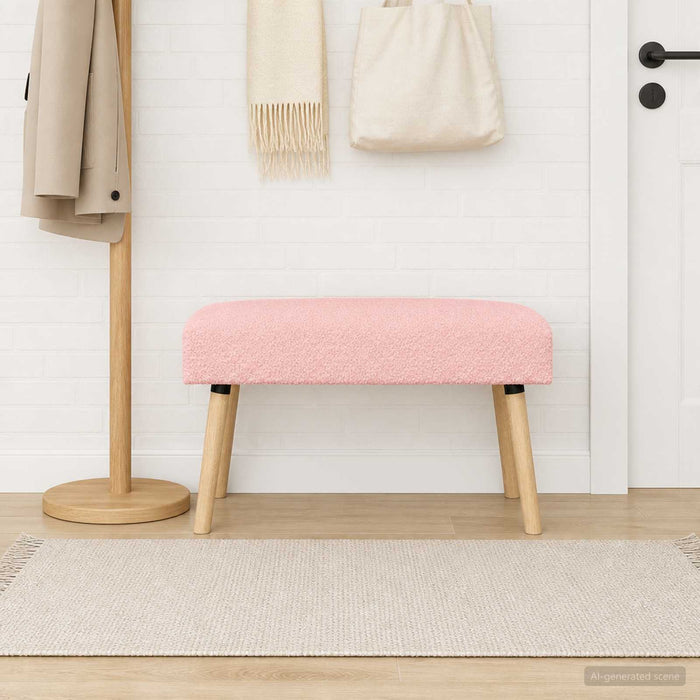 bancă Simplu Roz 80 x 40 x 46 cm Bouclé - WALTI WALTI