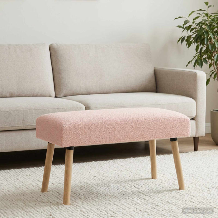 bancă Simplu Roz 80 x 40 x 46 cm Bouclé - WALTI WALTI