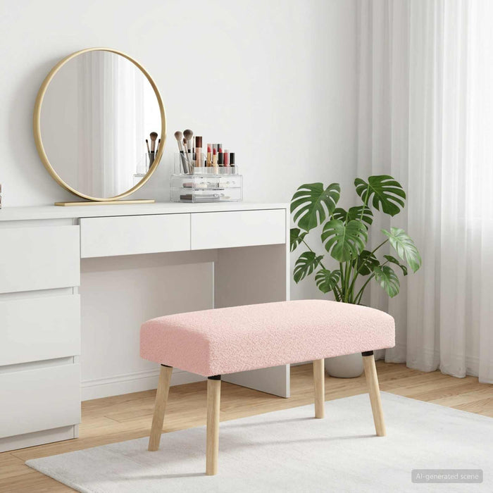 bancă Simplu Roz 80 x 40 x 46 cm Bouclé - WALTI WALTI