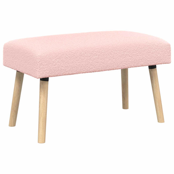 bancă Simplu Roz 80 x 40 x 46 cm Bouclé WALTI