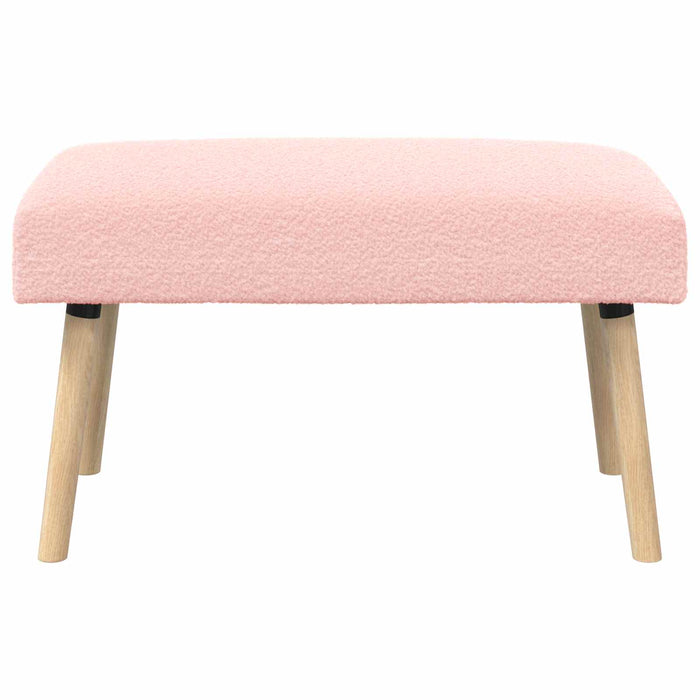 bancă Simplu Roz 80 x 40 x 46 cm Bouclé WALTI