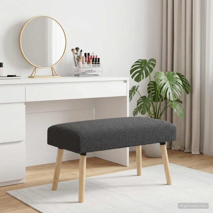 bancă Simplu Gri închis 80 x 40 x 46 cm Bouclé - WALTI WALTI