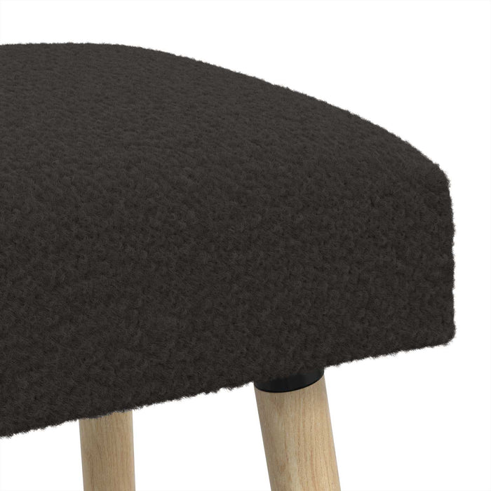 bancă Simplu Negru 80 x 40 x 46 cm Bouclé WALTI