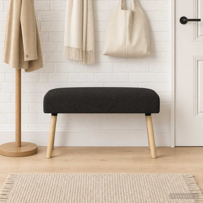 bancă Simplu Negru 80 x 40 x 46 cm Bouclé - WALTI WALTI