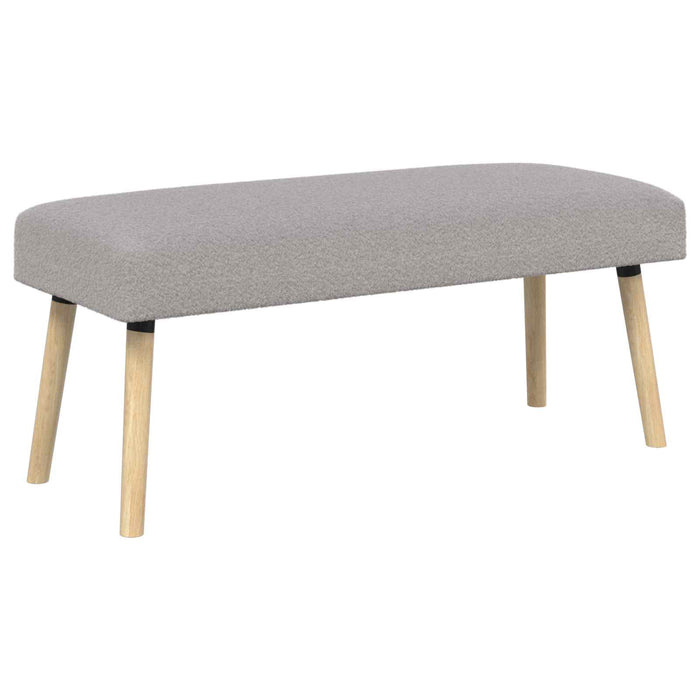 bancă Simplu Gri deschis 110 x 40 x 46 cm Bouclé WALTI