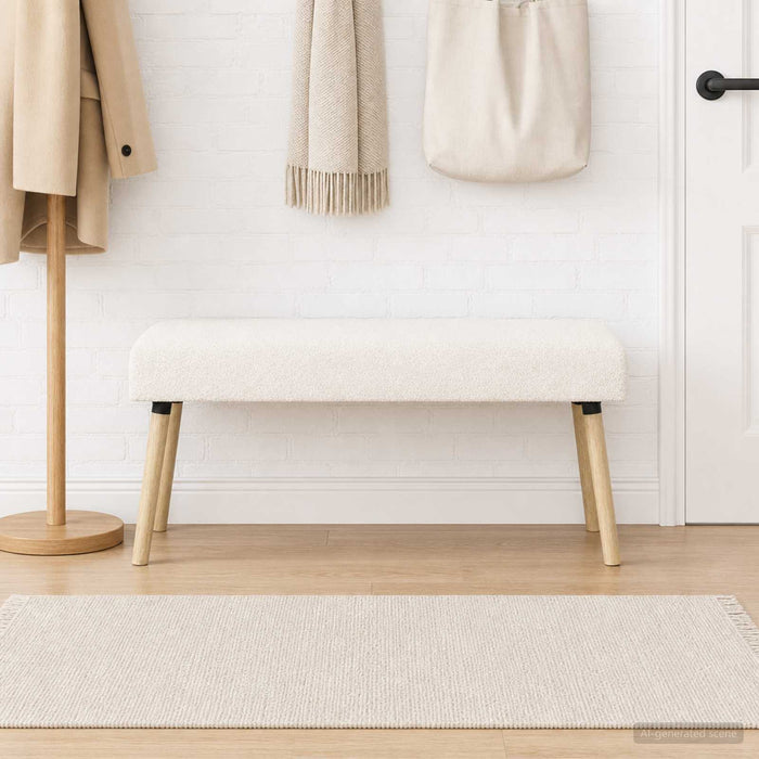 bancă Simplu Crem 110 x 40 x 46 cm Bouclé - WALTI WALTI