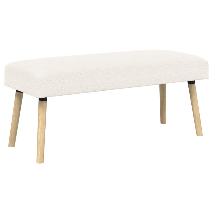 bancă Simplu Crem 110 x 40 x 46 cm Bouclé WALTI