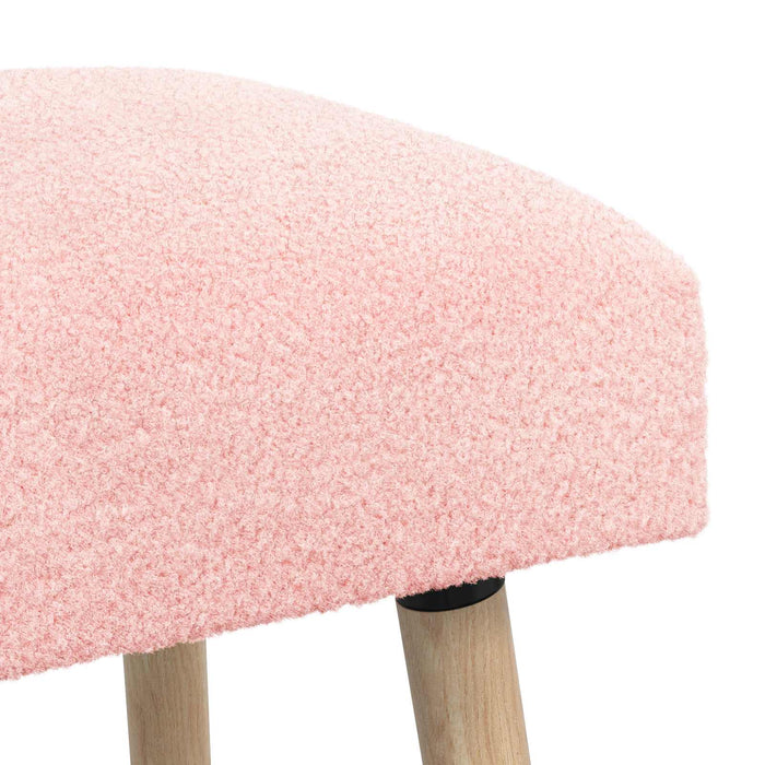 bancă Simplu Roz 110 x 40 x 46 cm Bouclé WALTI