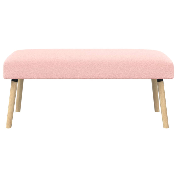 bancă Simplu Roz 110 x 40 x 46 cm Bouclé WALTI