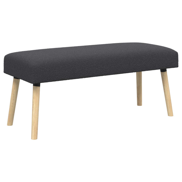bancă Simplu Gri închis 110 x 40 x 46 cm Bouclé WALTI