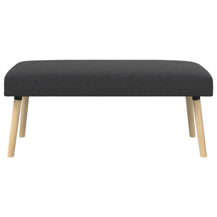 bancă Simplu Gri închis 110 x 40 x 46 cm Bouclé WALTI