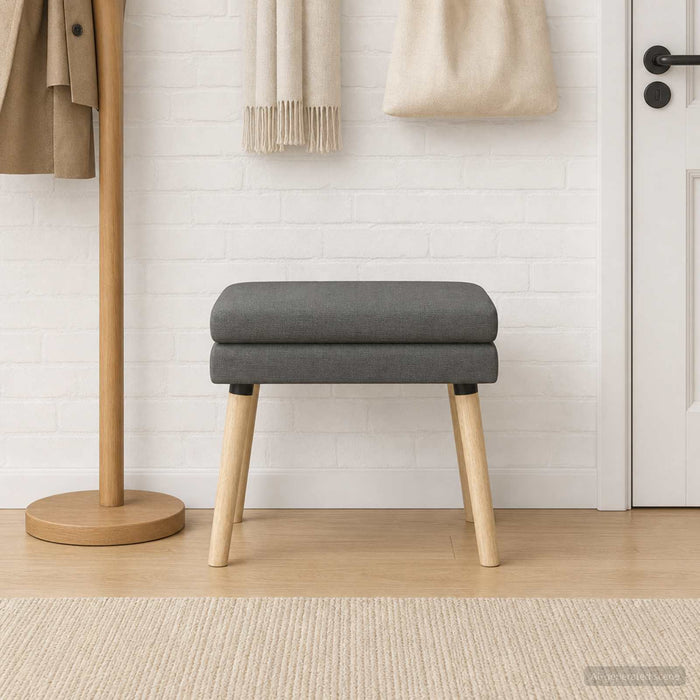 Bancă cu două straturi Gri închis 60 x 40 x 46 cm Țesătură - WALTI WALTI