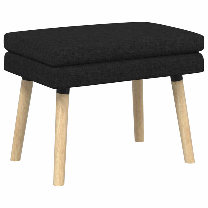 Bancă cu două straturi Negru 60 x 40 x 46 cm Țesătură WALTI