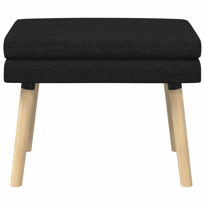 Bancă cu două straturi Negru 60 x 40 x 46 cm Țesătură WALTI