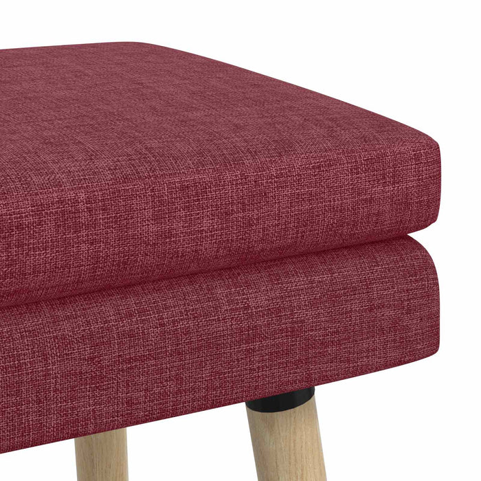 Bancă cu două straturi Roșu Vin 60 x 40 x 46 cm Țesătură WALTI