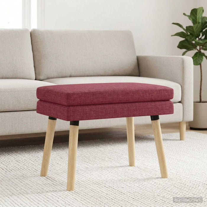 Bancă cu două straturi Roșu Vin 60 x 40 x 46 cm Țesătură - WALTI WALTI