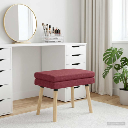 Bancă cu două straturi Roșu Vin 60 x 40 x 46 cm Țesătură - WALTI WALTI