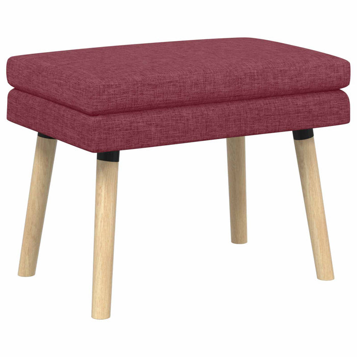 Bancă cu două straturi Roșu Vin 60 x 40 x 46 cm Țesătură WALTI