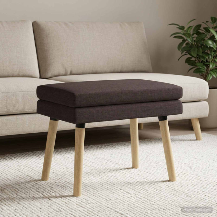 Bancă cu două straturi Maro închis 60 x 40 x 46 cm Țesătură - WALTI WALTI